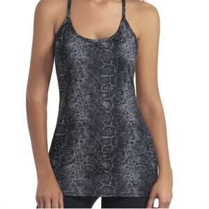 NWT Halston Studio Y Back Tank Top Snake Print M